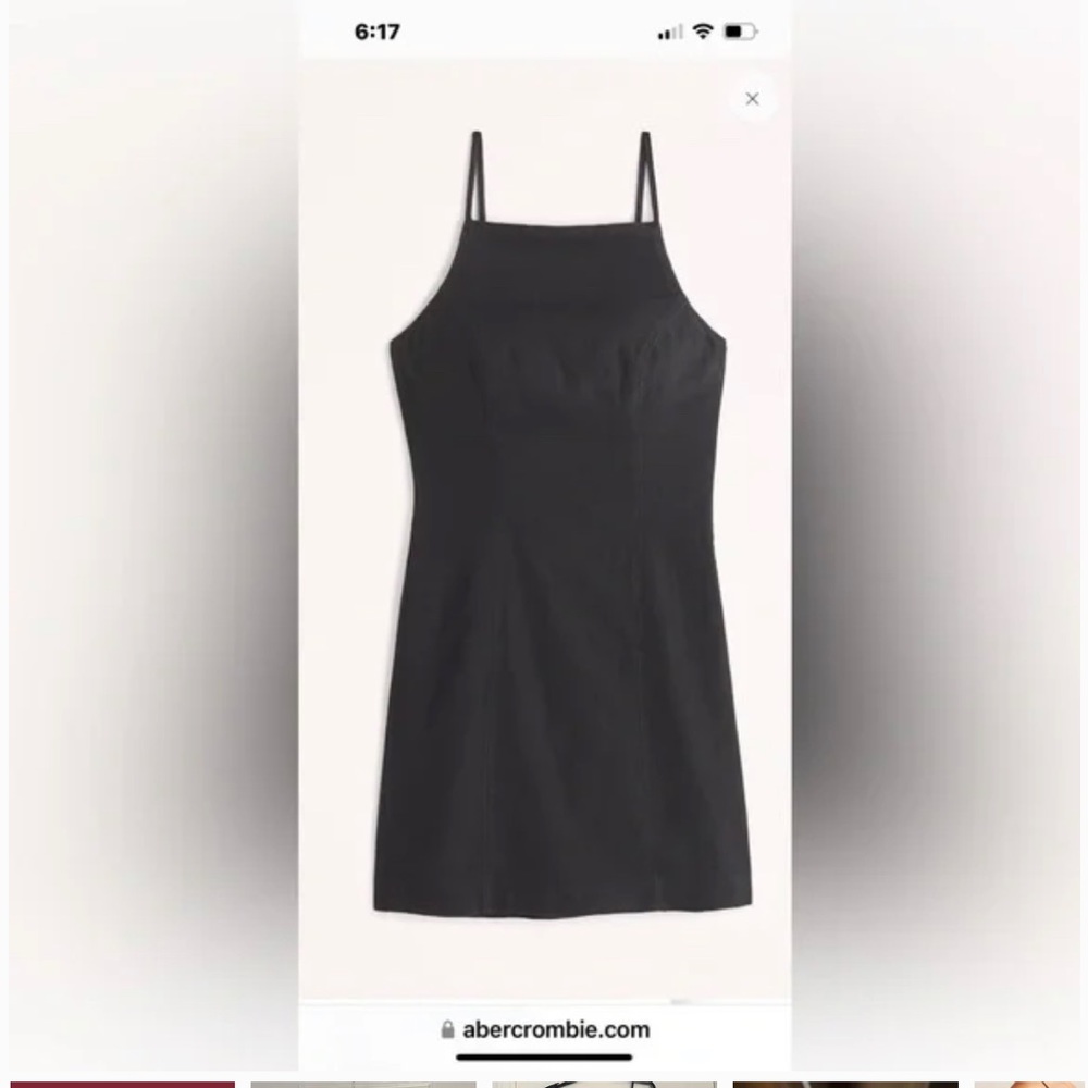 Abercrombie Mini Linen Dress - XS Tall size Black